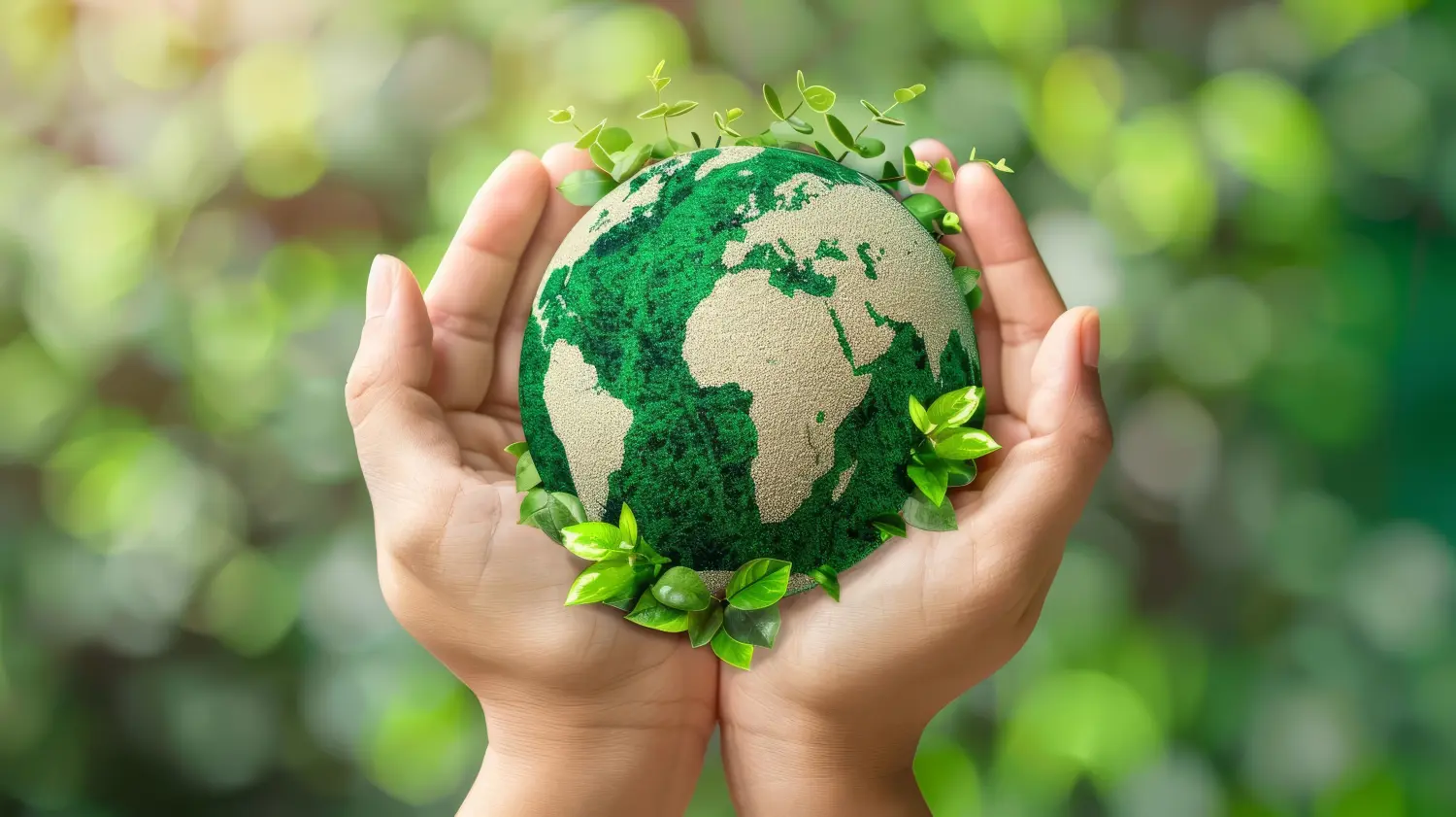 Hände halten einen Baum und überreichen ihn, grüner Garten-Bokeh-Hintergrund, Klimaschutz, Umwelt, Nachhaltigkeit, Pflanze, Natur,
